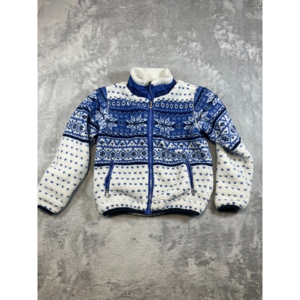 Polo Ralph Lauren kids Large 12-14 Fleece White with Snowflakes